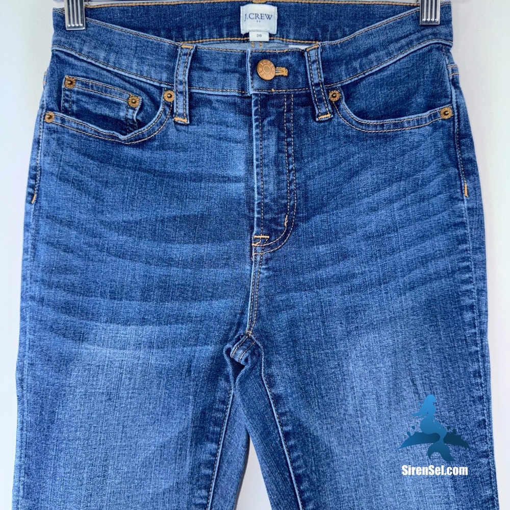 1141 J.Crew Classic High-Rise Skinny Jeans - Size 26 - Blue Medium Wash - Picture 3 of 11